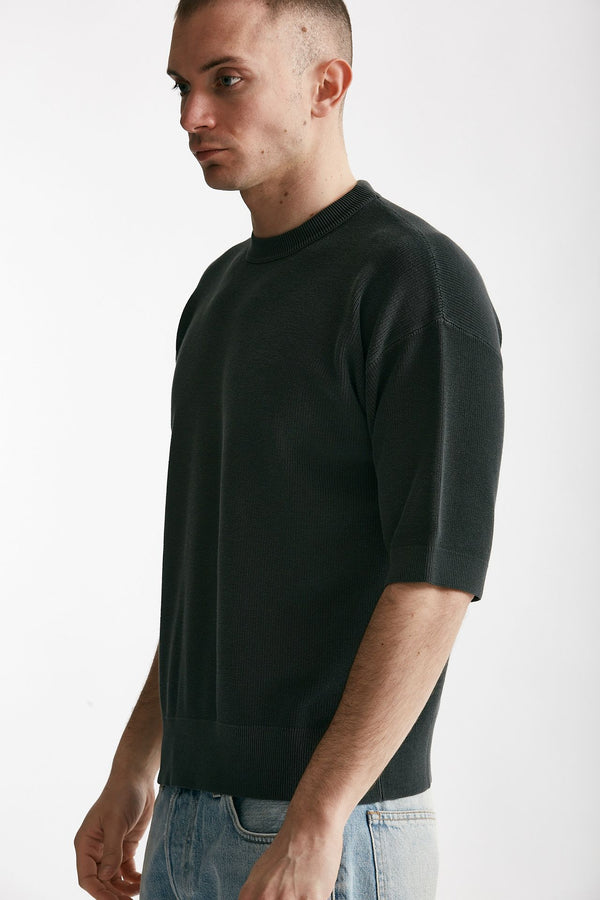 t-shirt in cotone lavato grigio antracite men Atomo factory
