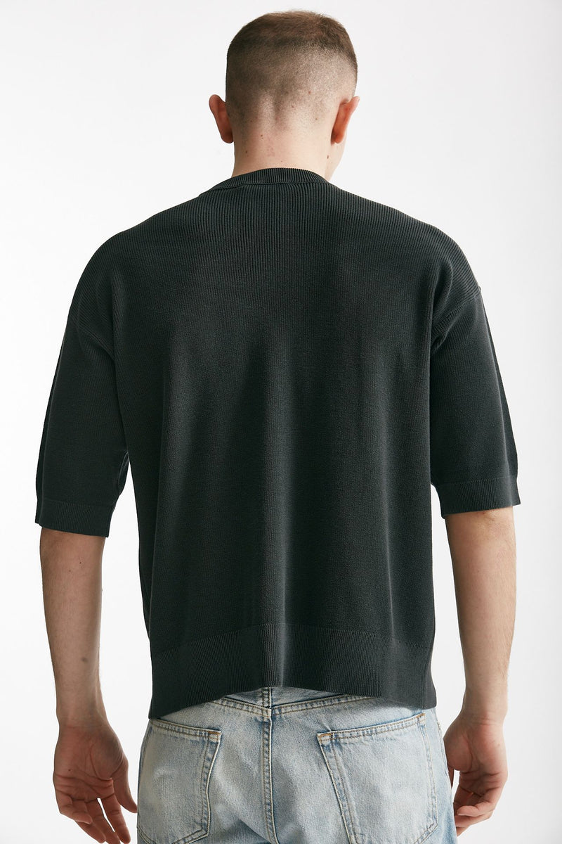 t-shirt in cotone lavato grigio antracite men Atomo factory - 3