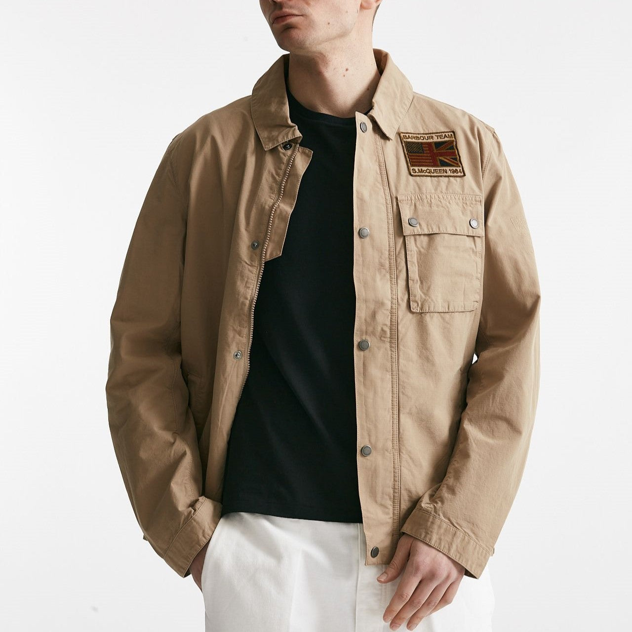 giacca workers casuals in cotone beige men Barbour - 12