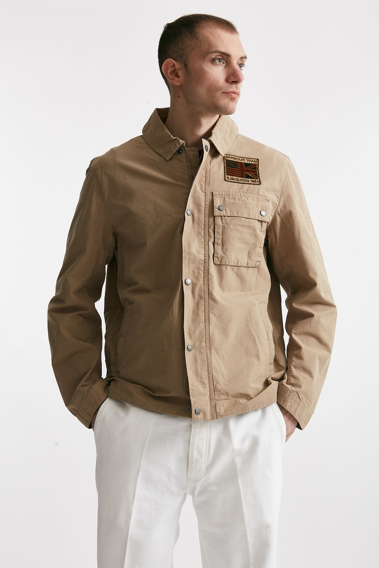 giacca workers casuals in cotone beige men Barbour - 8