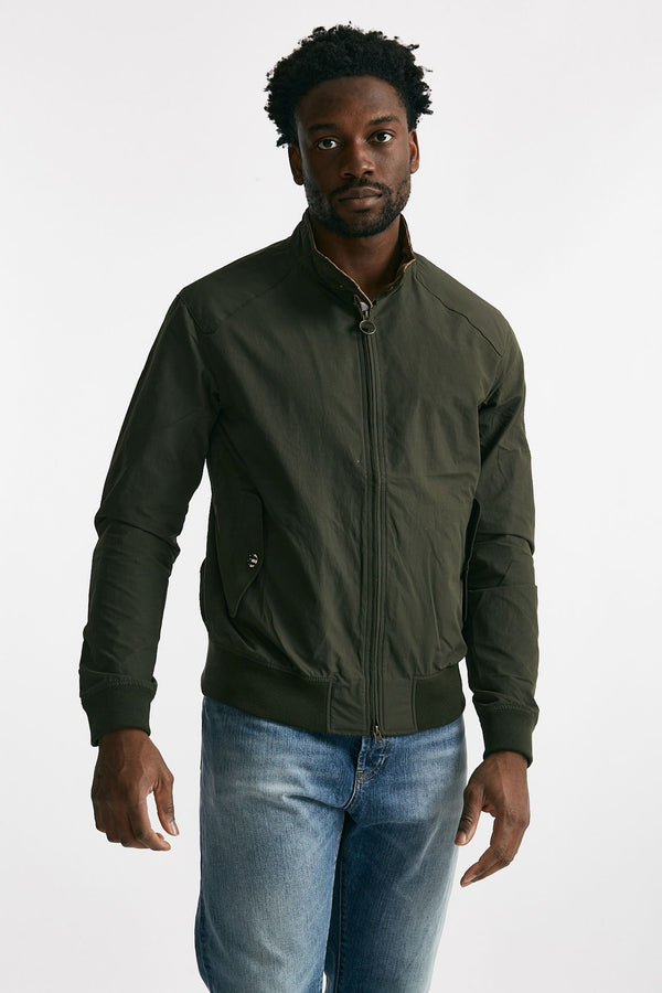 bomber harrington rectifier in cotone verde men Barbour