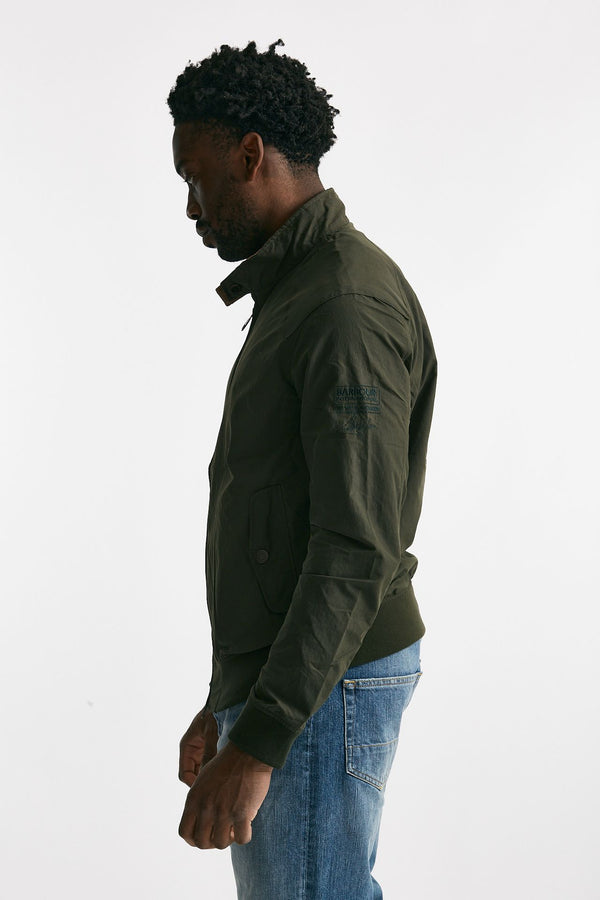 bomber harrington rectifier in cotone verde men Barbour