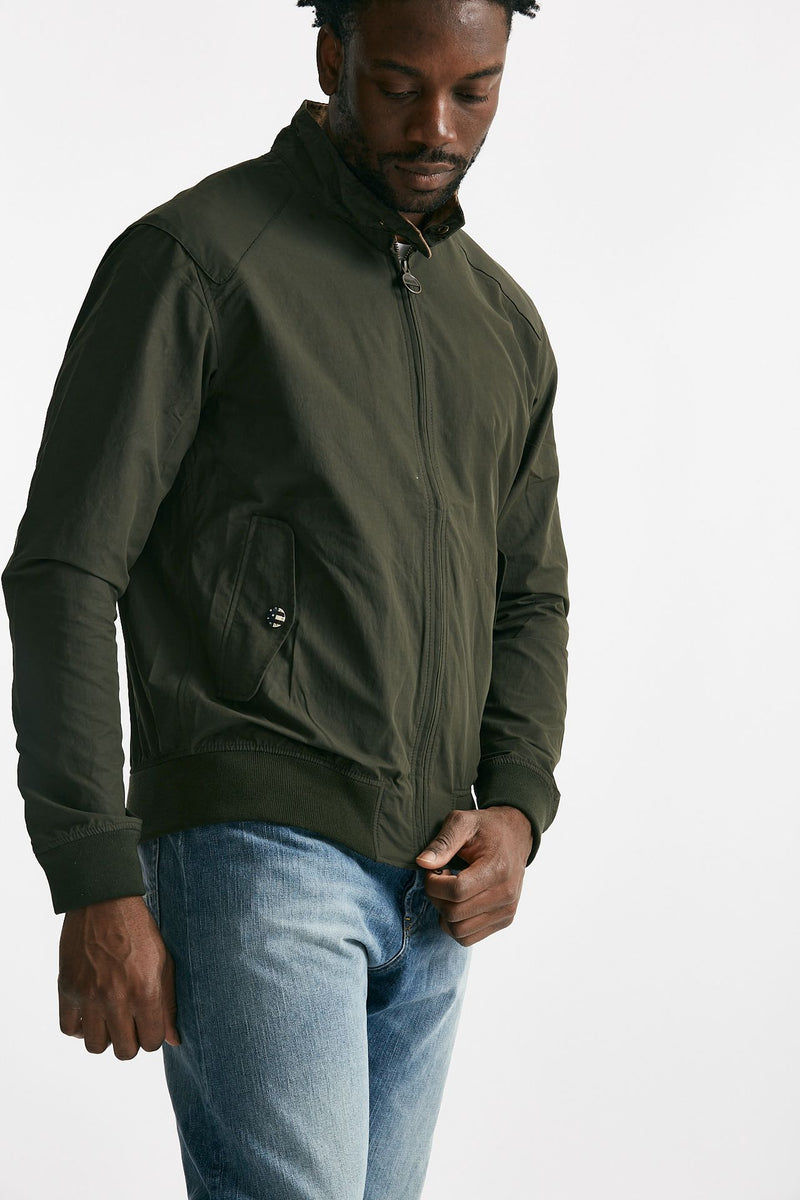 bomber harrington rectifier in cotone verde men Barbour - 4