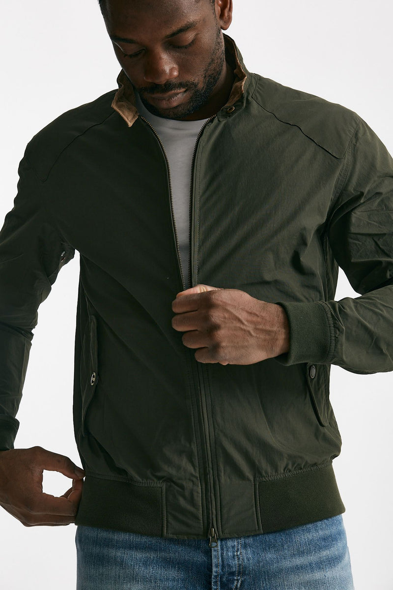 bomber harrington rectifier in cotone verde men Barbour - 5