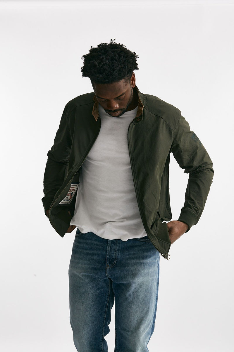 bomber harrington rectifier in cotone verde men Barbour - 6