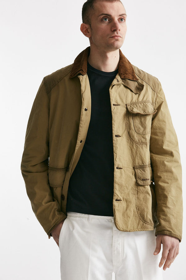 giacca workwear blazer wax beige men Barbour