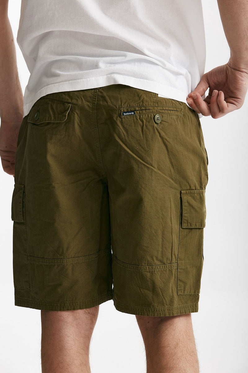 bermuda in cotone ripstop verde militare men Barbour - 8
