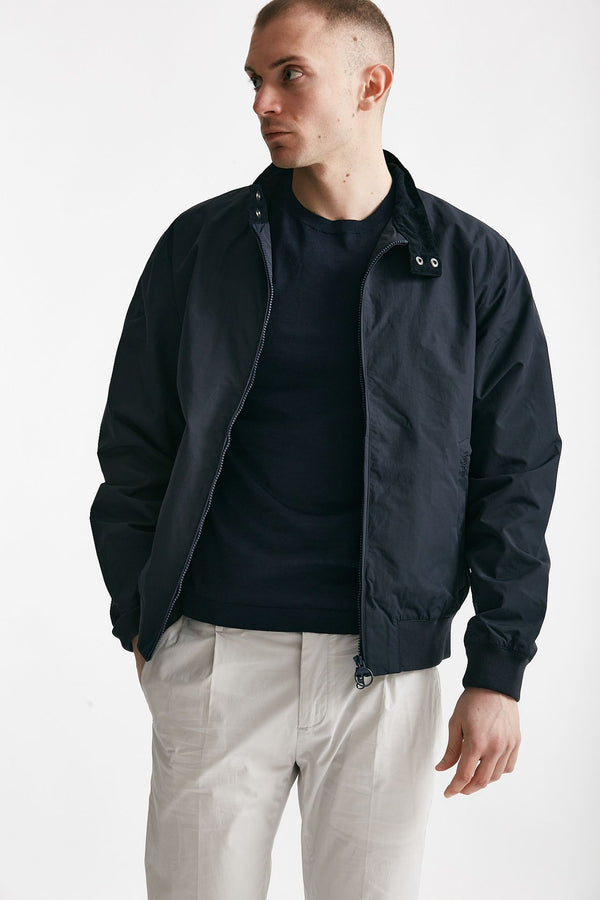 bomber royston jacket in nylon blu men Barbour