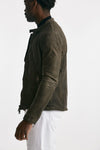 biker in pelle marrone men Giorgio brato - 2