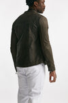 biker in pelle marrone men Giorgio brato - 3