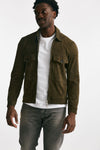 giubbino zip in pelle scamosciata verde giungla men Giorgio brato - 1