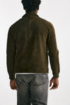 giubbino zip in pelle scamosciata verde giungla men Giorgio brato - 3