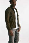giubbino zip in pelle scamosciata verde giungla men Giorgio brato - 4