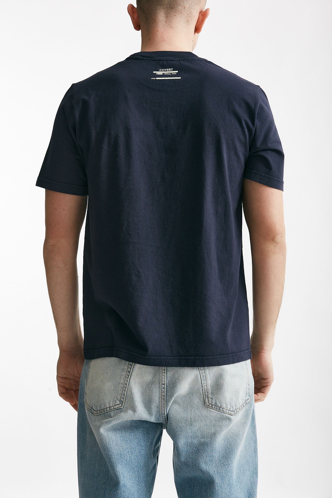 t-shirt in cotone blu men Covert - 3