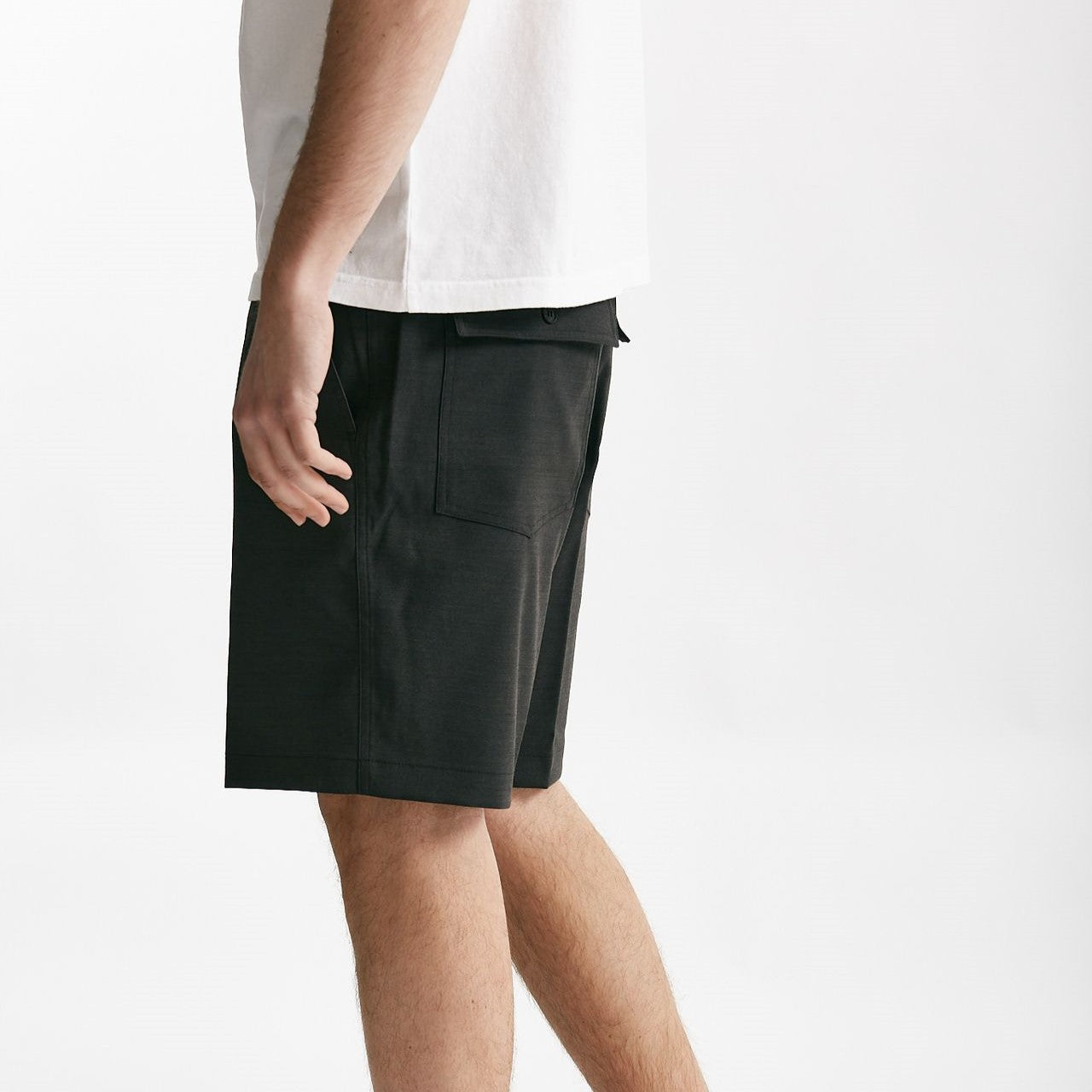 bermuda poliestere e lana stretch grigio antracite men Covert - 8