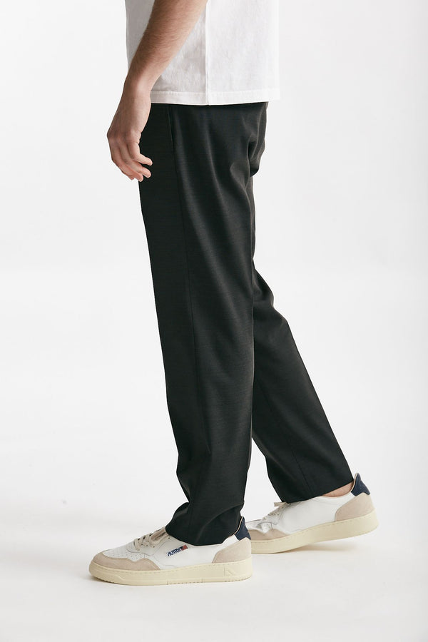 pantalone in poliestere e lana stretch grigio antracite men Covert
