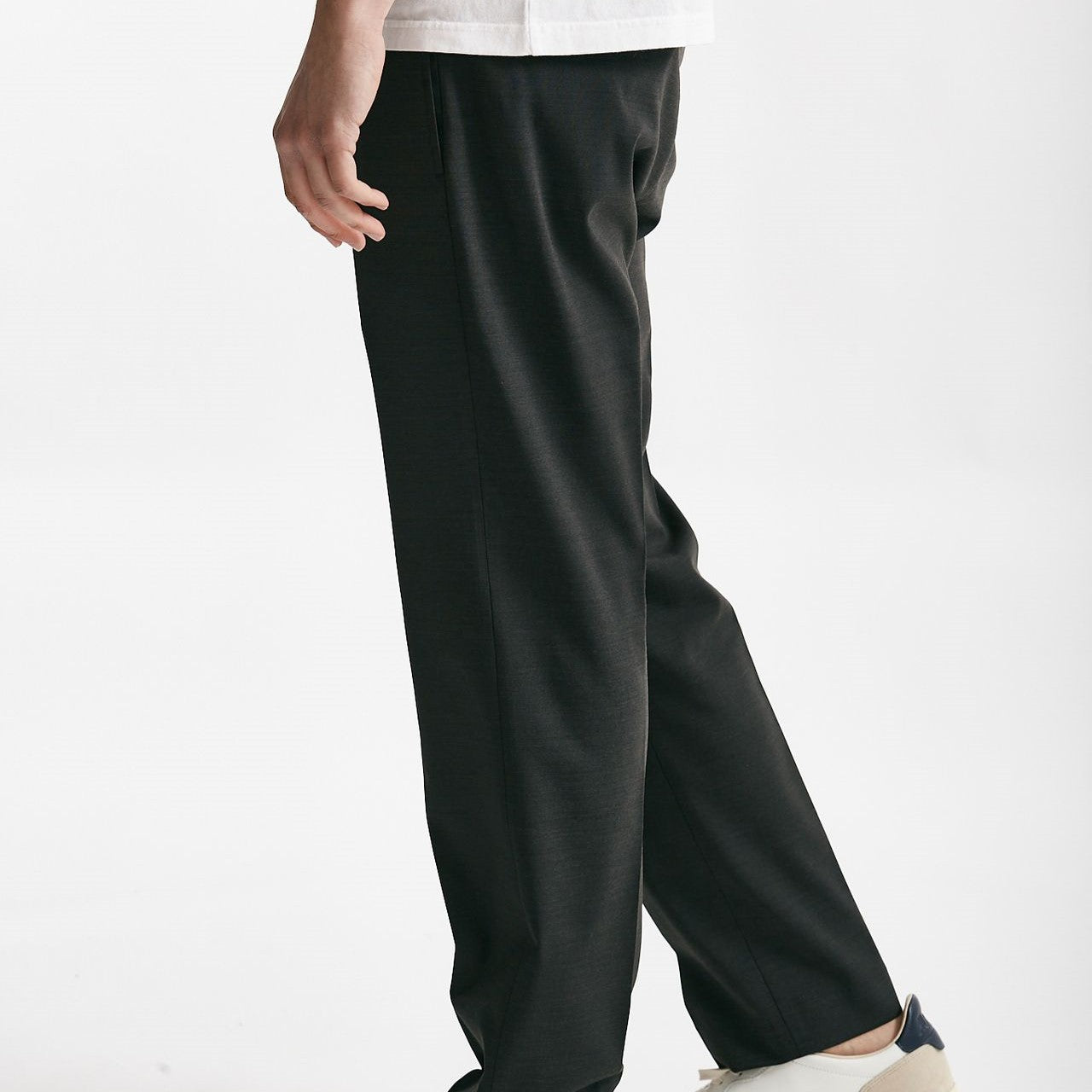 pantalone in poliestere e lana stretch grigio antracite men Covert - 8