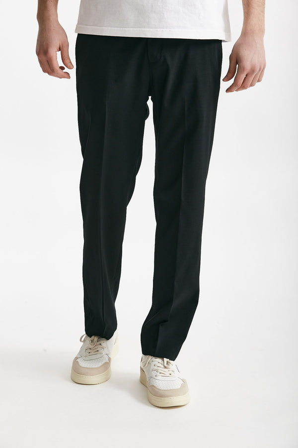 pantalone in poliestere e lana stretch nero men Covert
