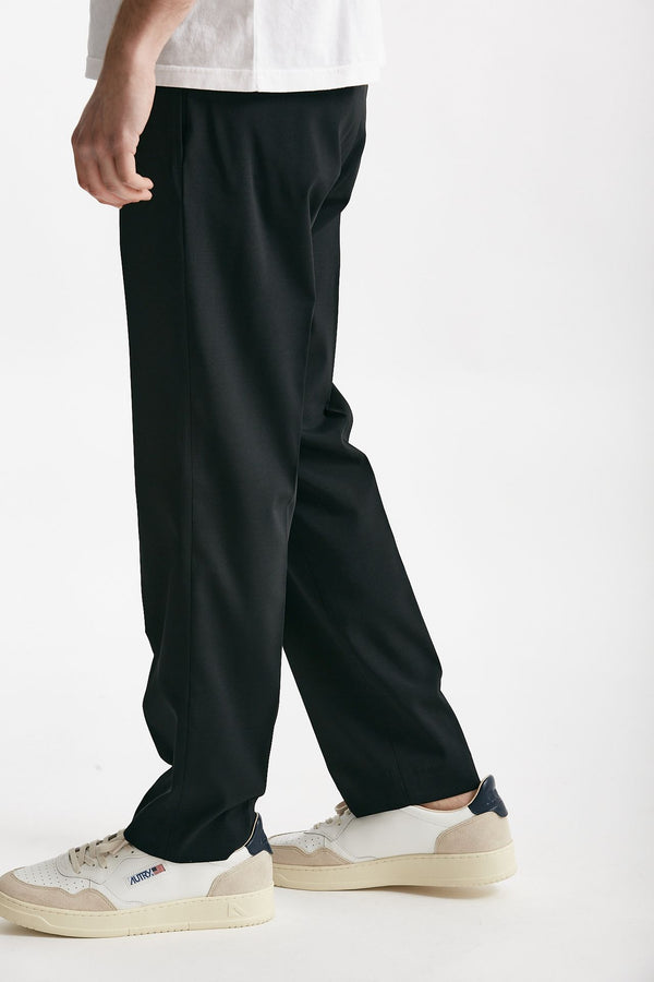 pantalone in poliestere e lana stretch nero men Covert