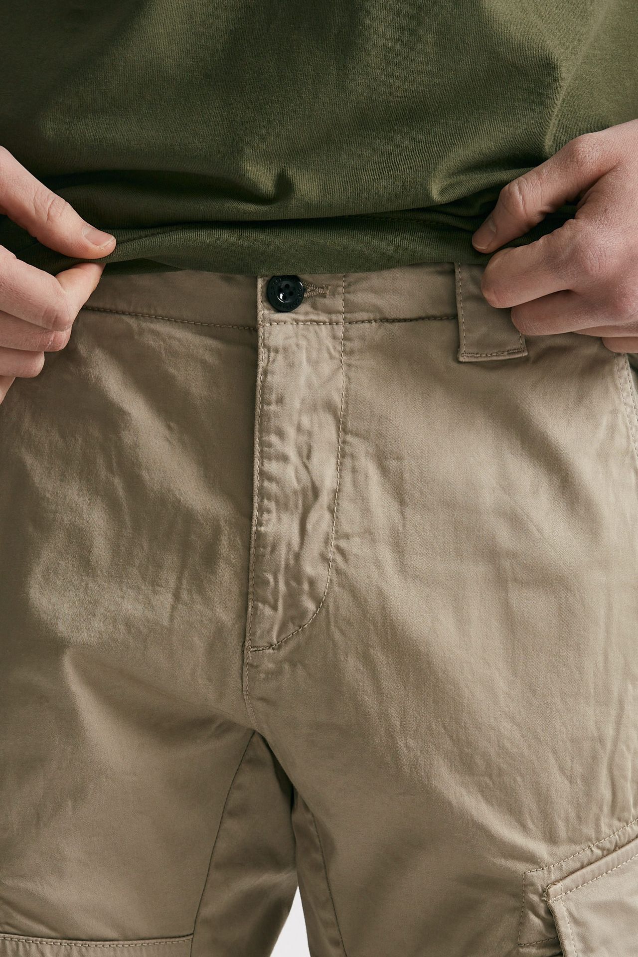 pantalone cargo stretch sateen utility cargo beige men C.p. company - 5
