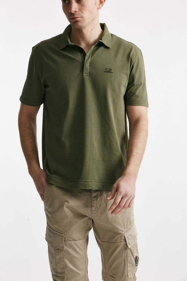 polo in cotone logo polo verde men C.p. company