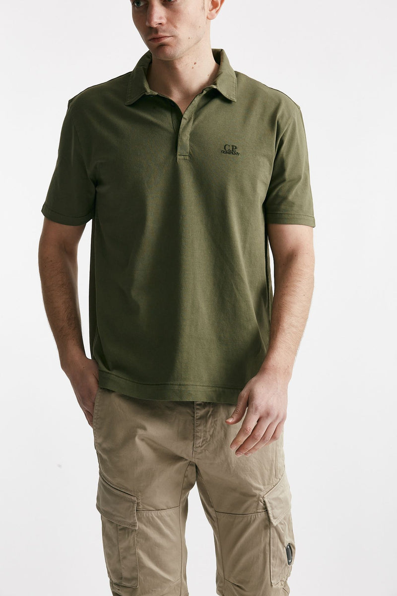 polo in cotone logo polo verde men C.p. company - 1