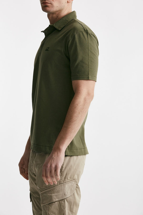 polo in cotone logo polo verde men C.p. company
