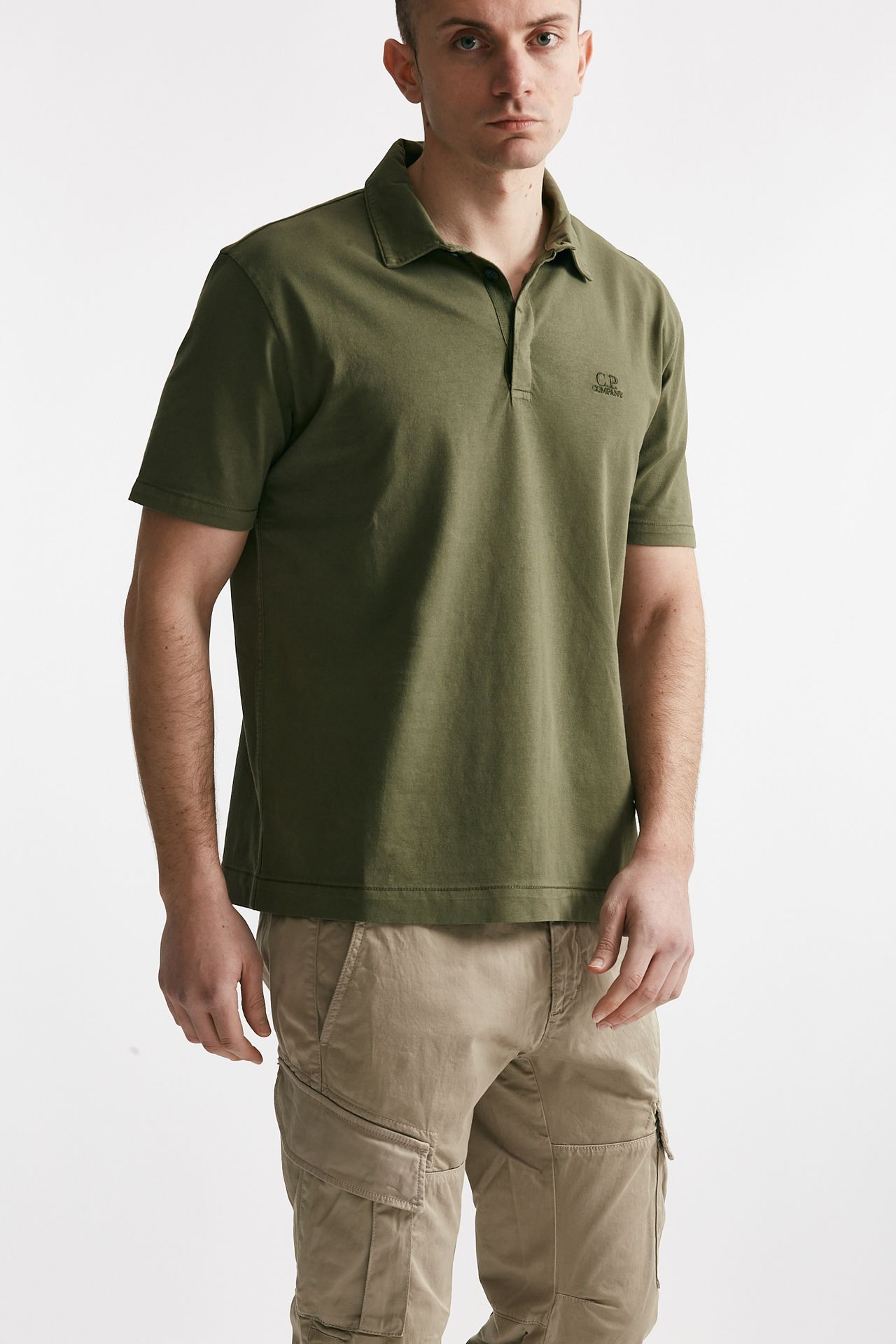 polo in cotone logo polo verde men C.p. company - 4