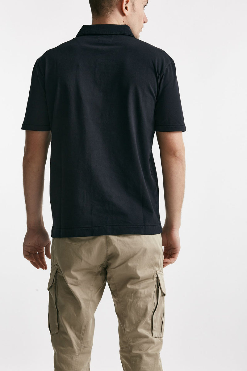polo in cotone logo polo blu men C.p. company - 3