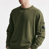 felpa malfilè fleece crewneck sweatshirt verde men C.p. company - 6