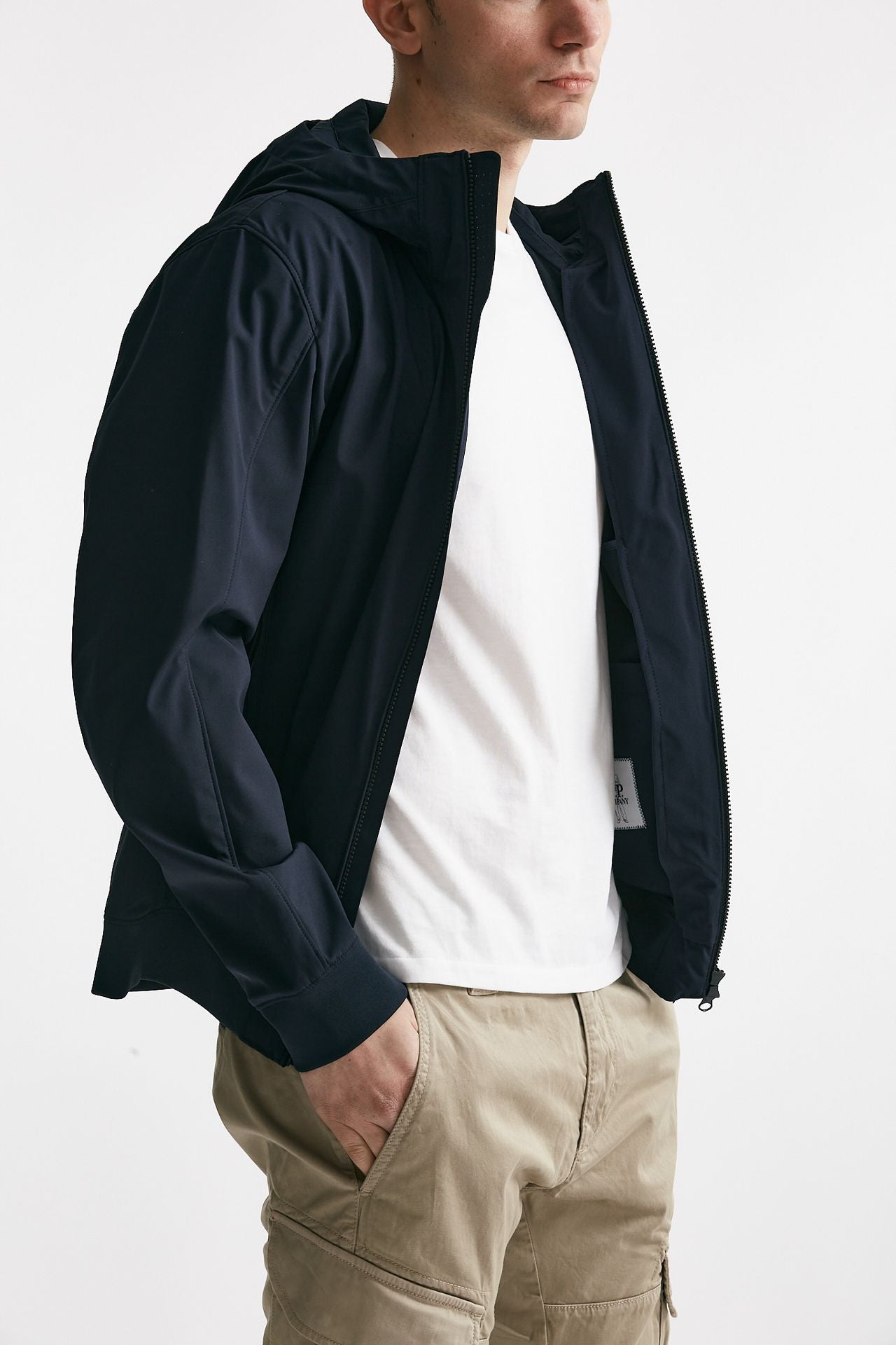 giubbino c.p. shell-r hooded jacket blu men C.p. company - 4
