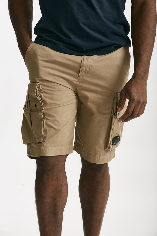 bermuda in cotone gabardine fermo beige men C.p. company