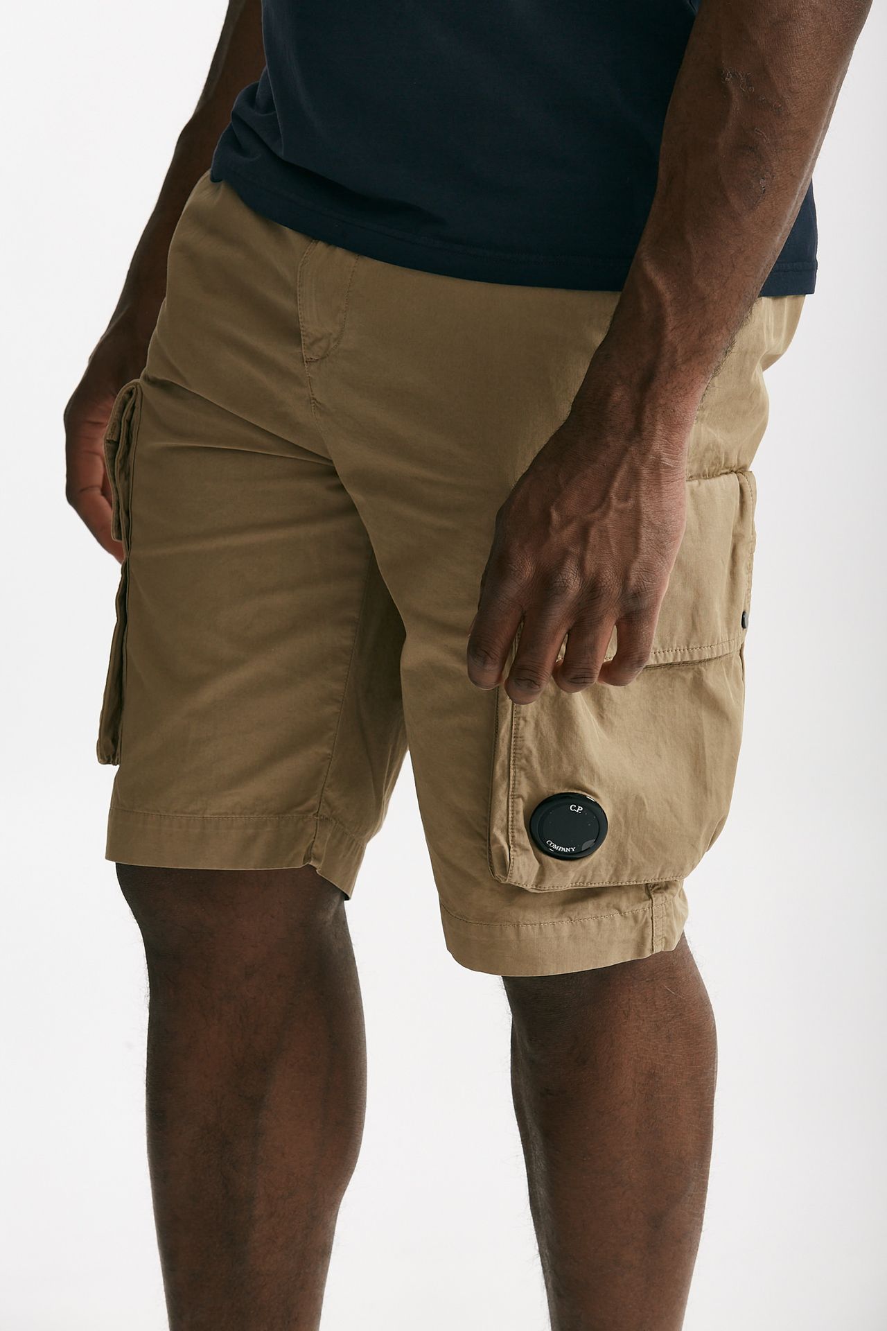 bermuda in cotone gabardine fermo beige men C.p. company - 2