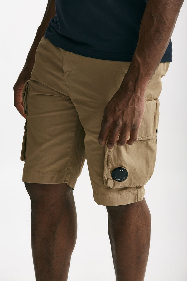 bermuda in cotone gabardine fermo beige men C.p. company