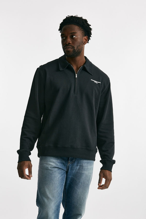 felpa in cotone nero men Department five