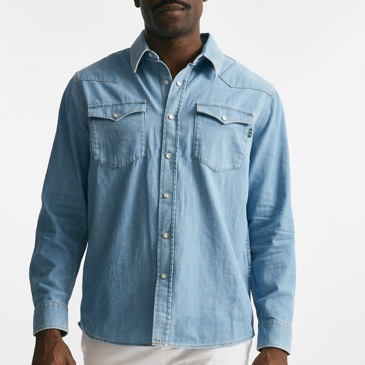 camicia in cotone denim chiaro men Department five - 7
