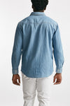 camicia in cotone denim chiaro men Department five - 3