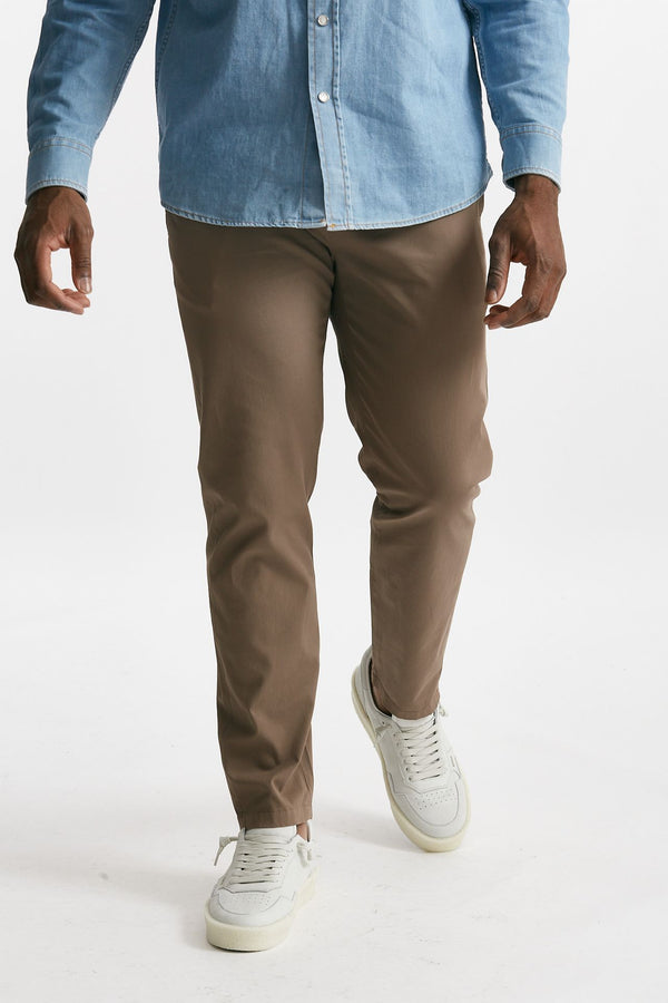 pantalone prince in cotone stretch nocciola men Department five