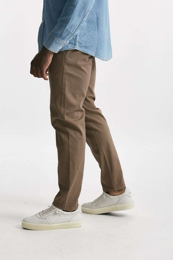 pantalone prince in cotone stretch nocciola men Department five