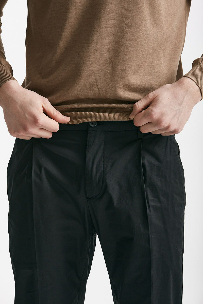pantalone in cotone stretch prince pences nero men Department five - 5