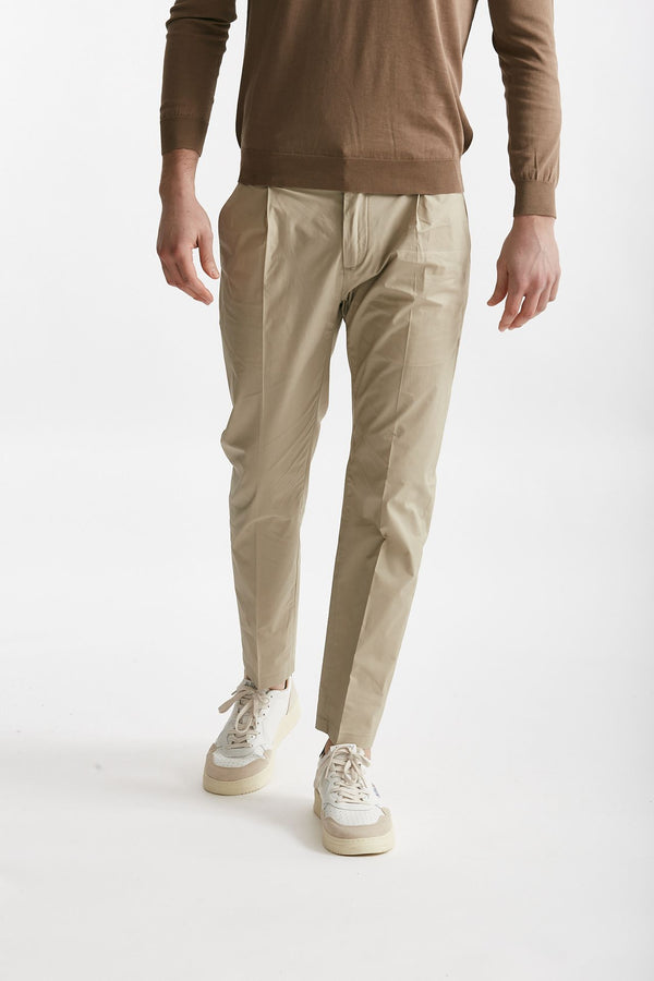 pantalone in cotone stretch prince pences beige men Department five