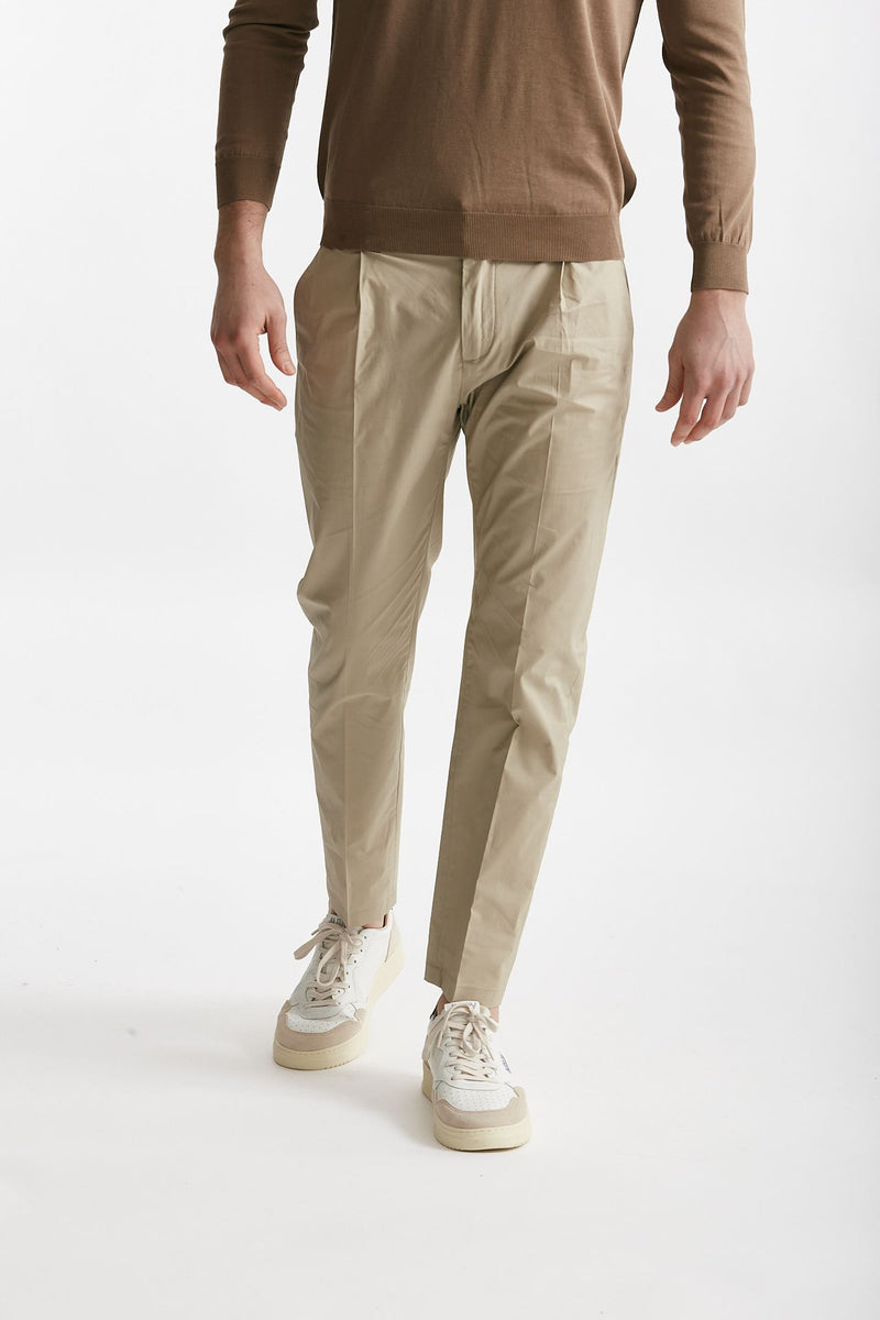 pantalone in cotone stretch prince pences beige men Department five - 1
