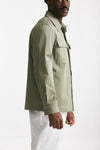 overshirt in cotone stretch verde men Department five - 5