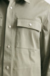 overshirt in cotone stretch verde men Department five - 6