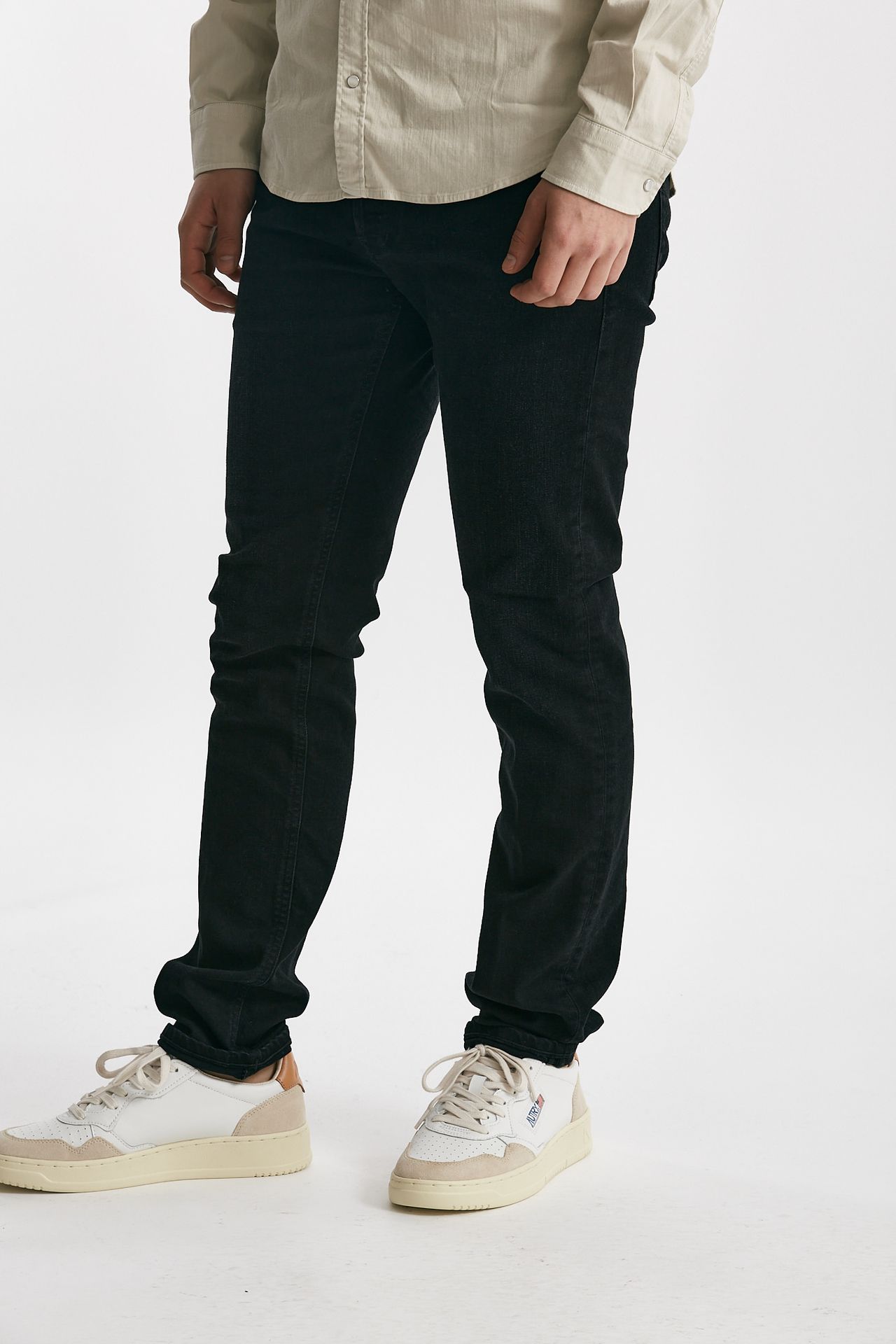 jeans george stretch stone washed nero men Dondup - 4