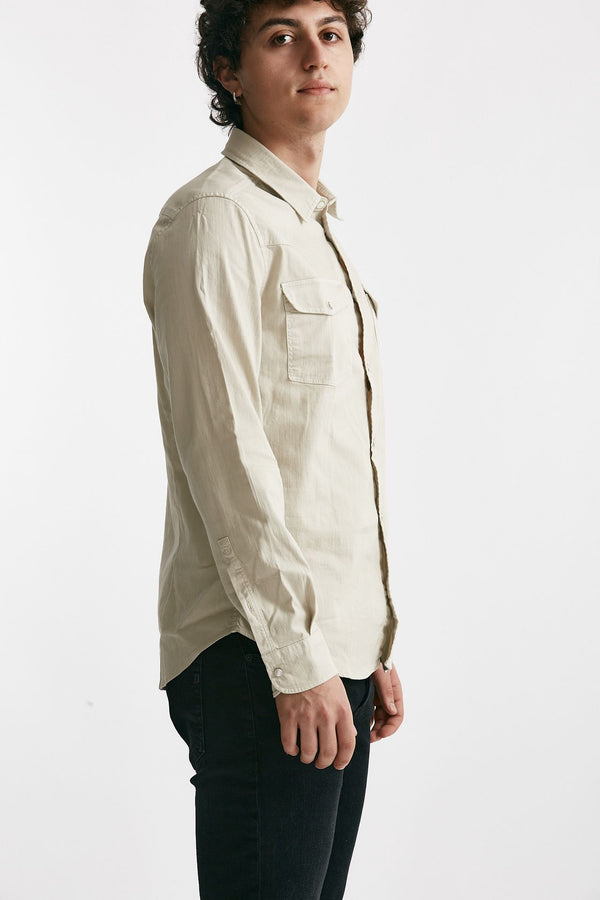 camicia in cotone stretch denim chiaro men Dondup