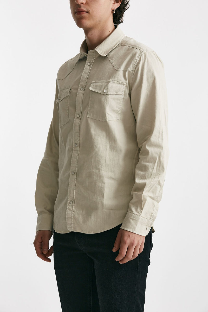 camicia in cotone stretch denim chiaro men Dondup - 4