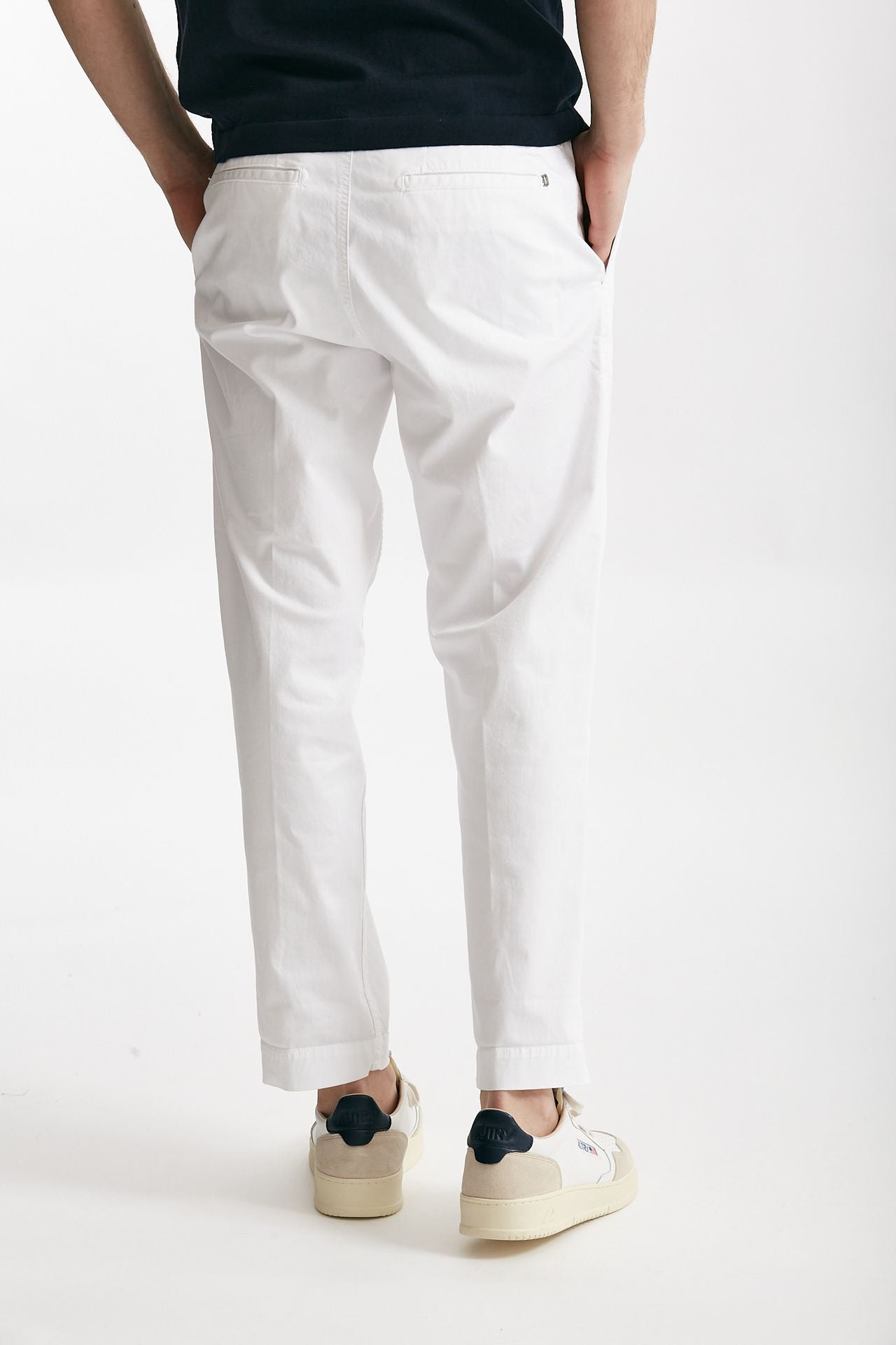 pantalone in cotone stretch zyan bianco men Dondup - 3