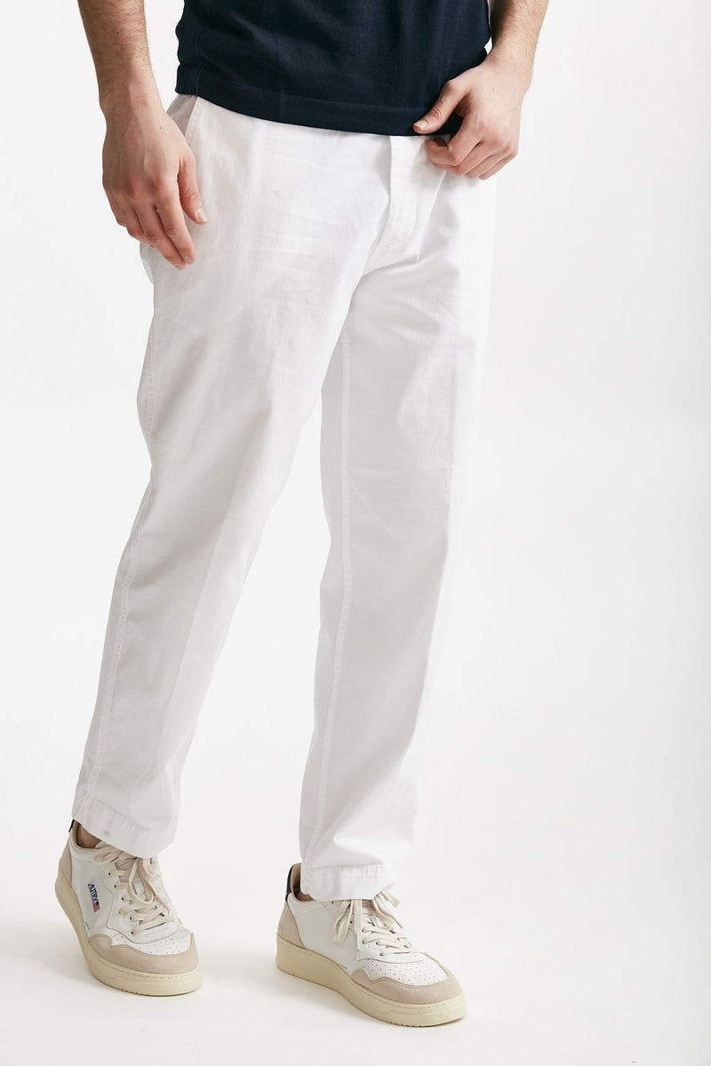 pantalone in cotone stretch zyan bianco men Dondup - 4