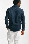 camicia in cotone fermo denim scuro men Dondup - 3